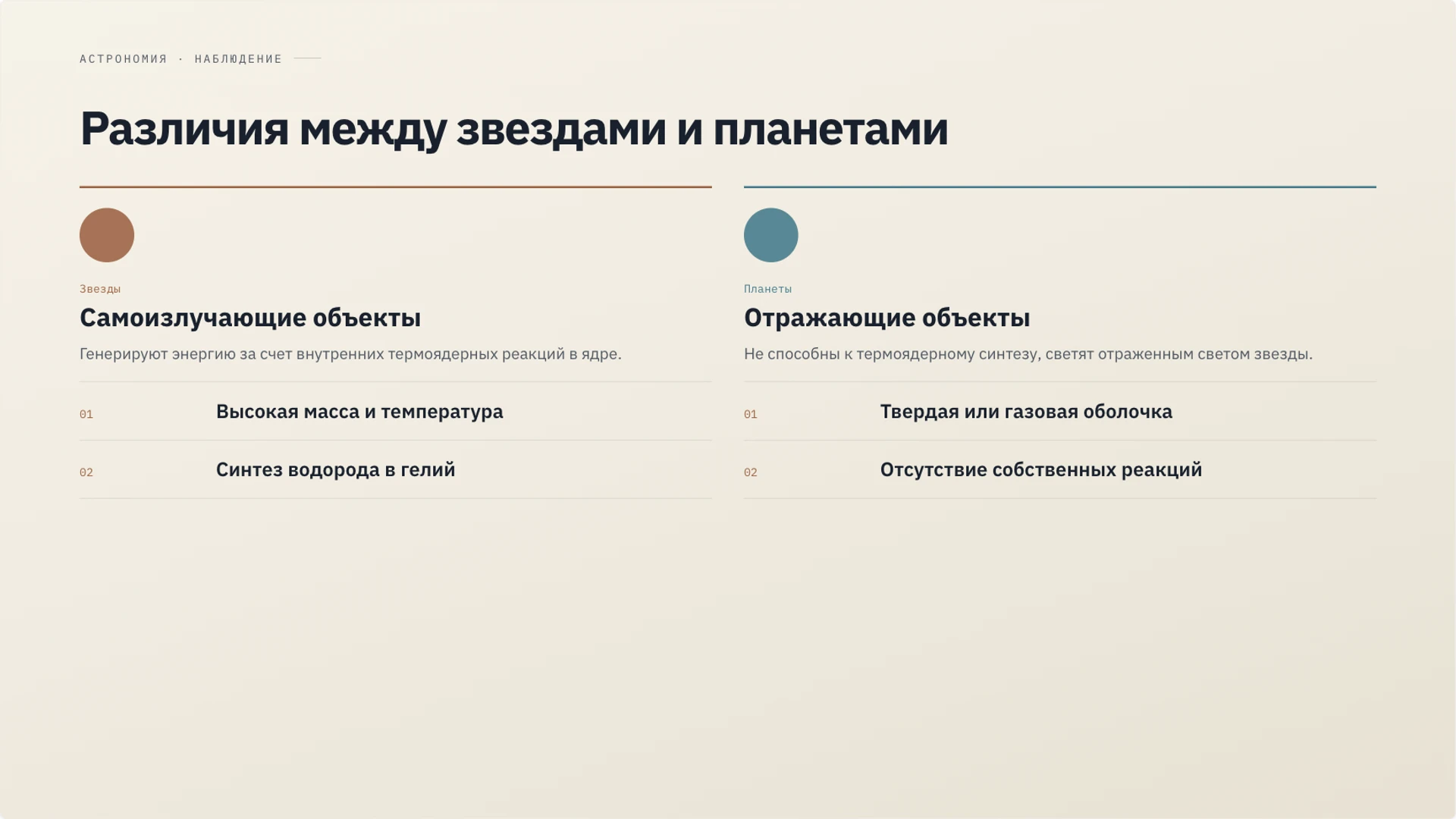 Слайд 4 «Различия между звездами и планетами» из презентации «Солнце: строение, энергия и влияние на Землю».