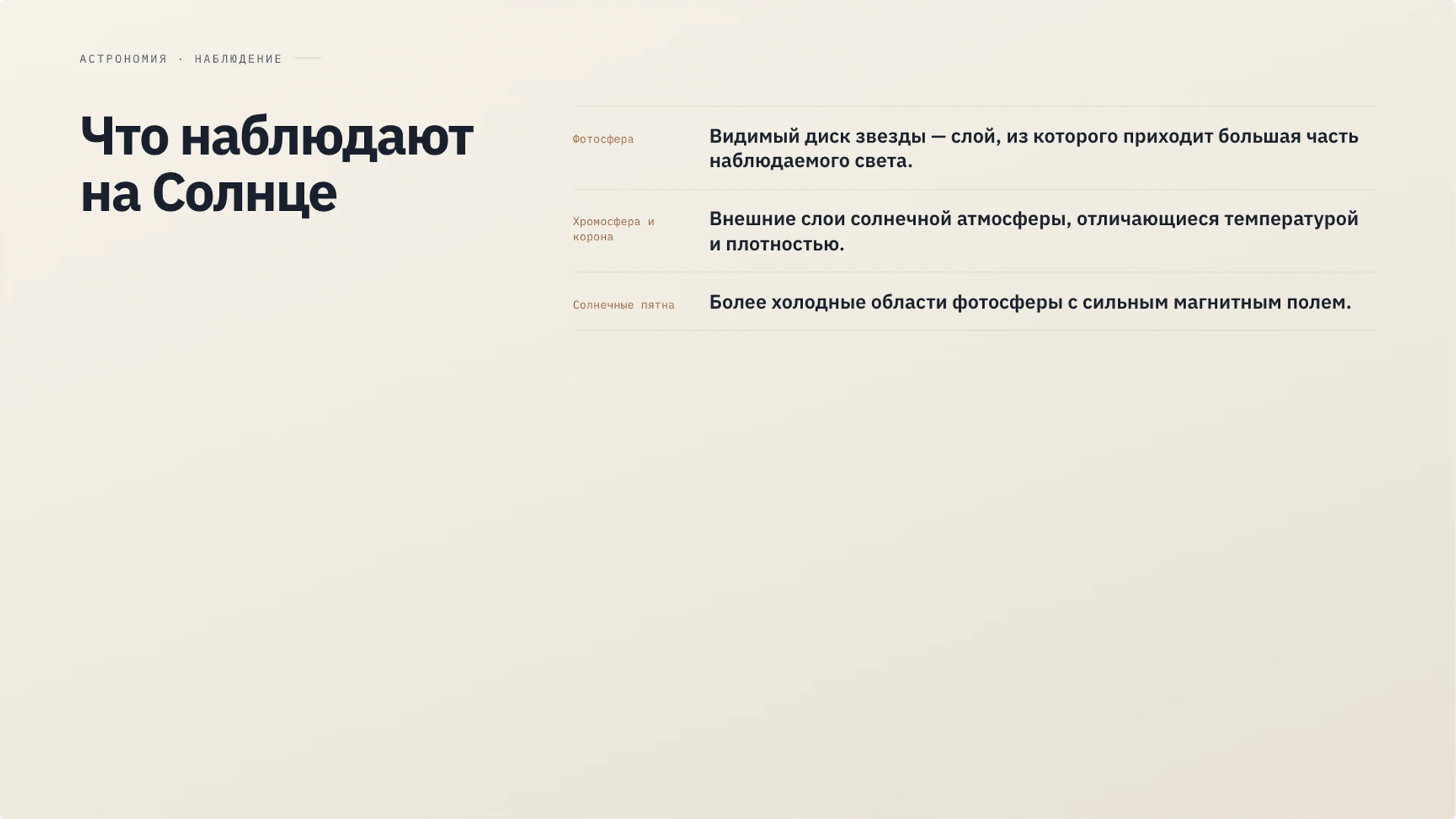 Слайд 8 «Что наблюдают на Солнце» из презентации «Солнце: строение, энергия и влияние на Землю».