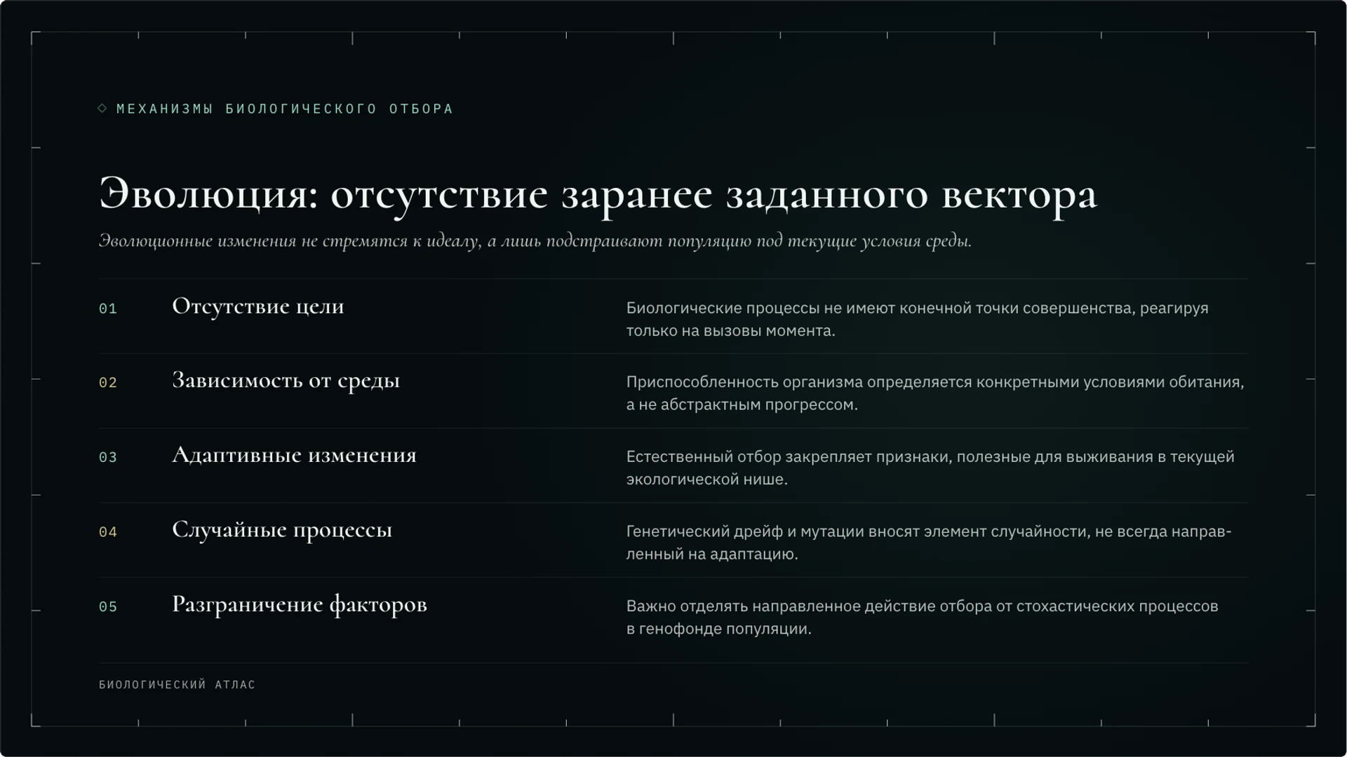 Слайд 3 «Эволюция: отсутствие заранее заданного вектора» из презентации «Эволюция: механизмы и доказательства».