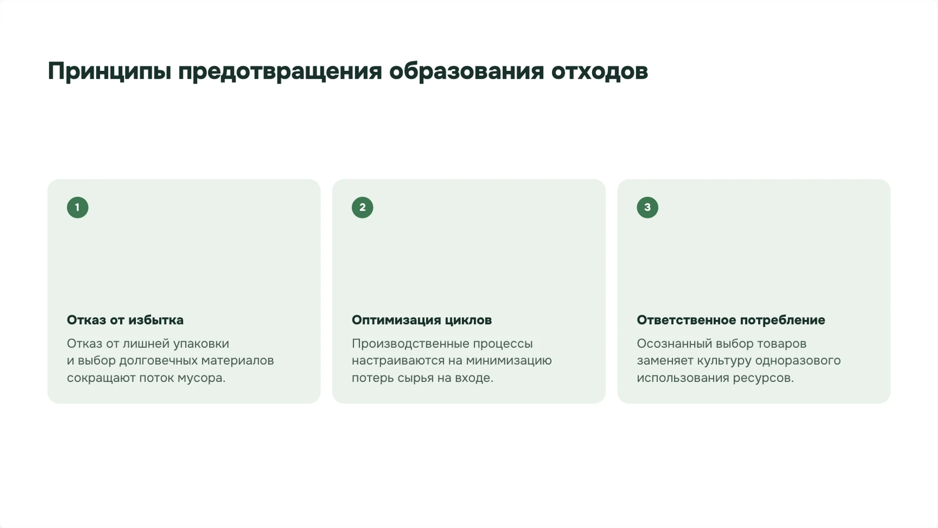 Слайд 9 «Принципы предотвращения образования отходов» из презентации «Человек и природа: связи и ответственность».