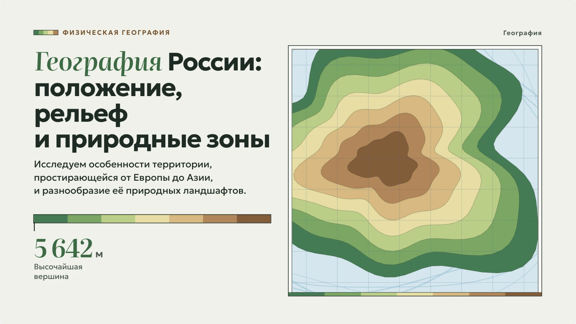 Обложка: География России: положение, рельеф и природные зоны