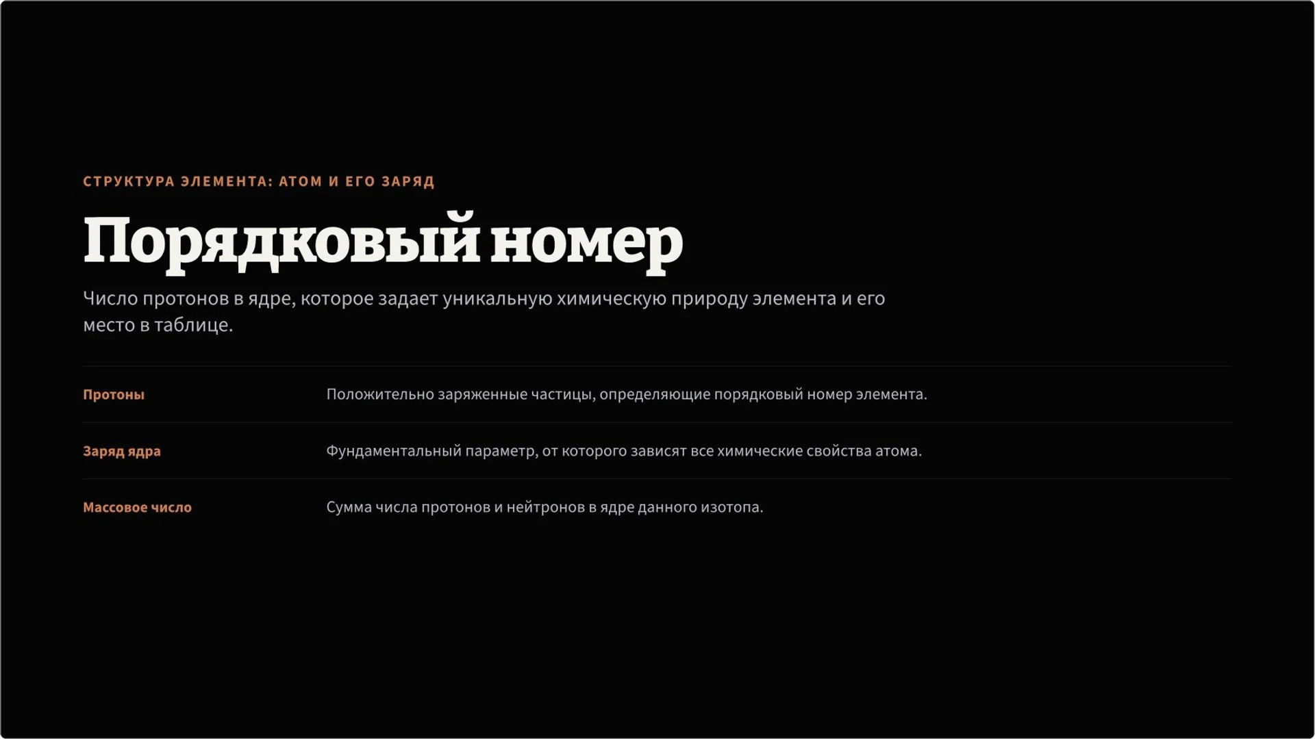 Слайд 2 «Структура элемента: атом и его заряд» из презентации «Периодическая система: как читать таблицу элементов».