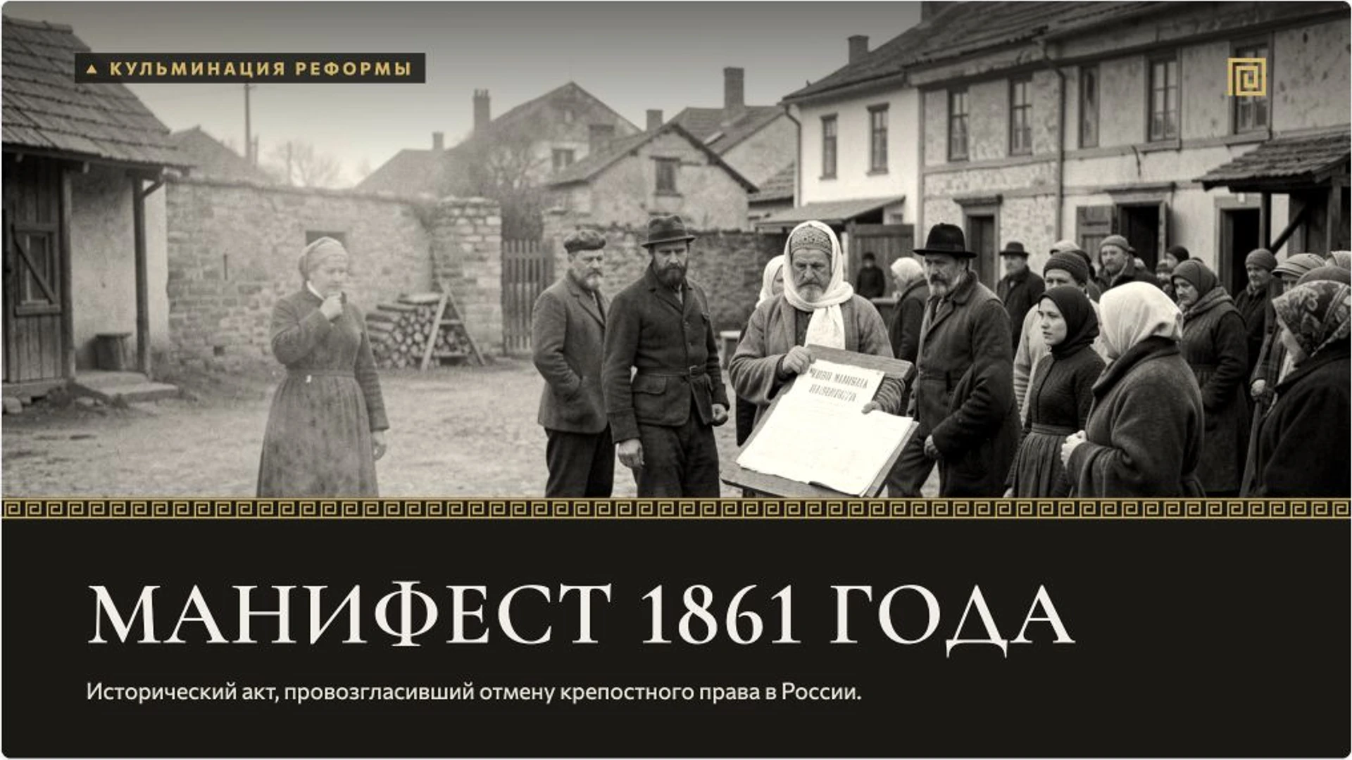 Слайд 6 «Манифест 1861 года» из презентации «Крестьянская реформа 1861 года».