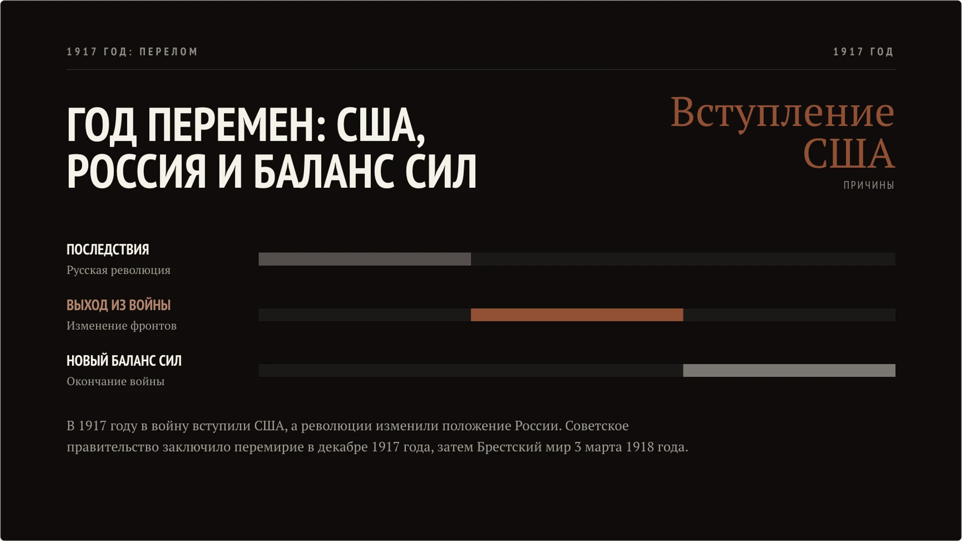 Слайд 5 «Год перемен: США, Россия и баланс сил» из презентации «Первая мировая война».