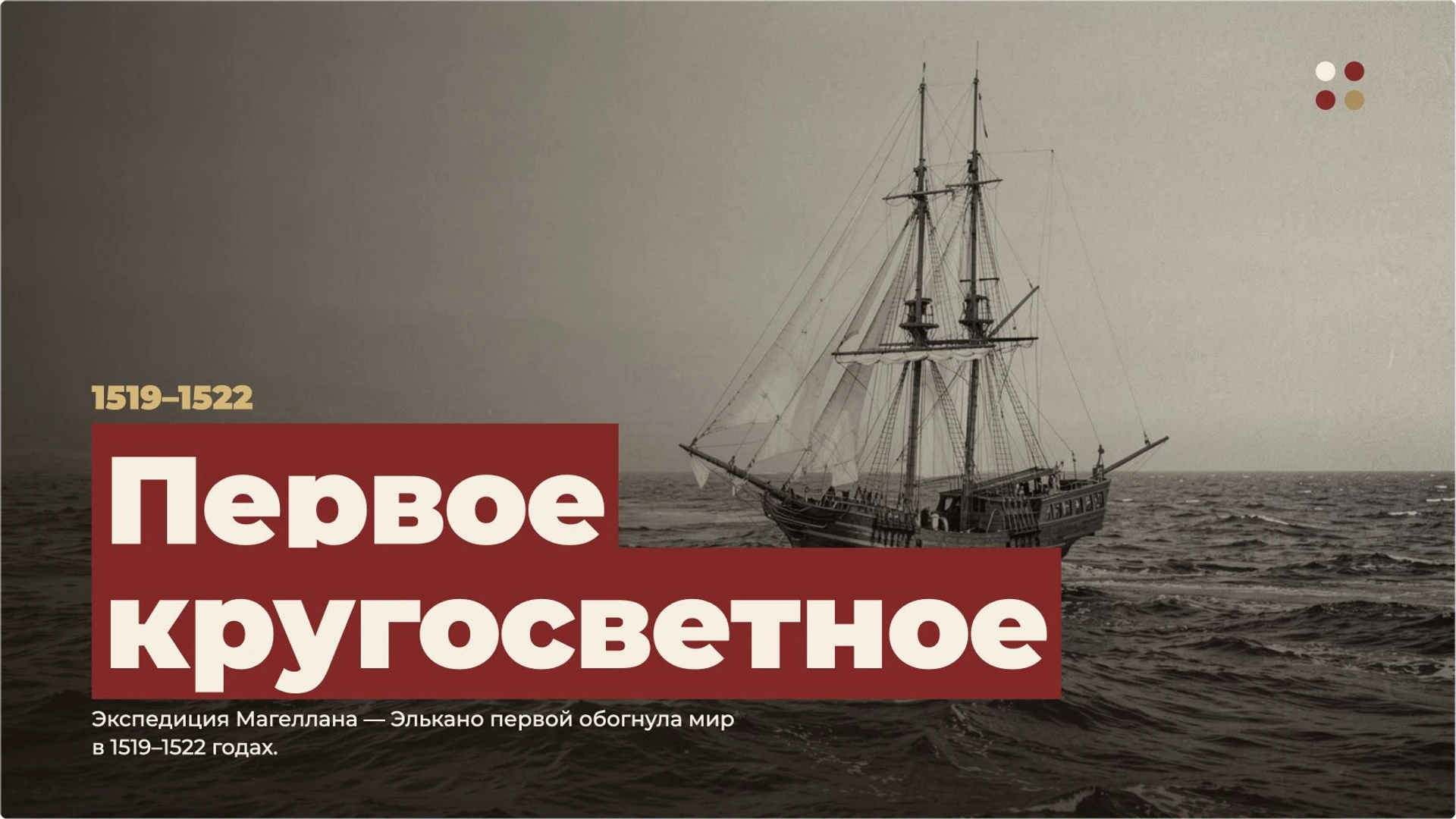 Слайд 9 «Первое кругосветное» из презентации «Великие географические открытия».