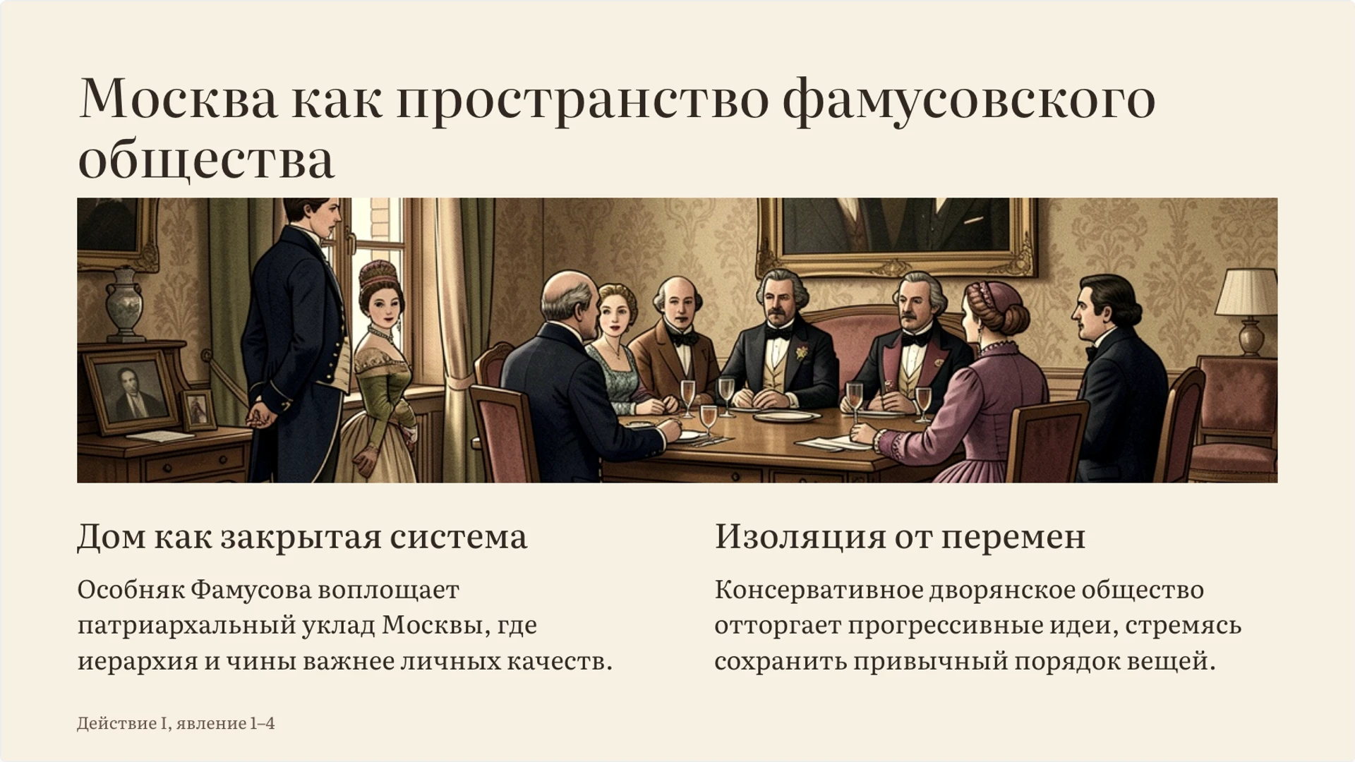 Слайд 2 «Москва как пространство фамусовского общества» из презентации ««Горе от ума»: конфликт, герои и язык комедии».
