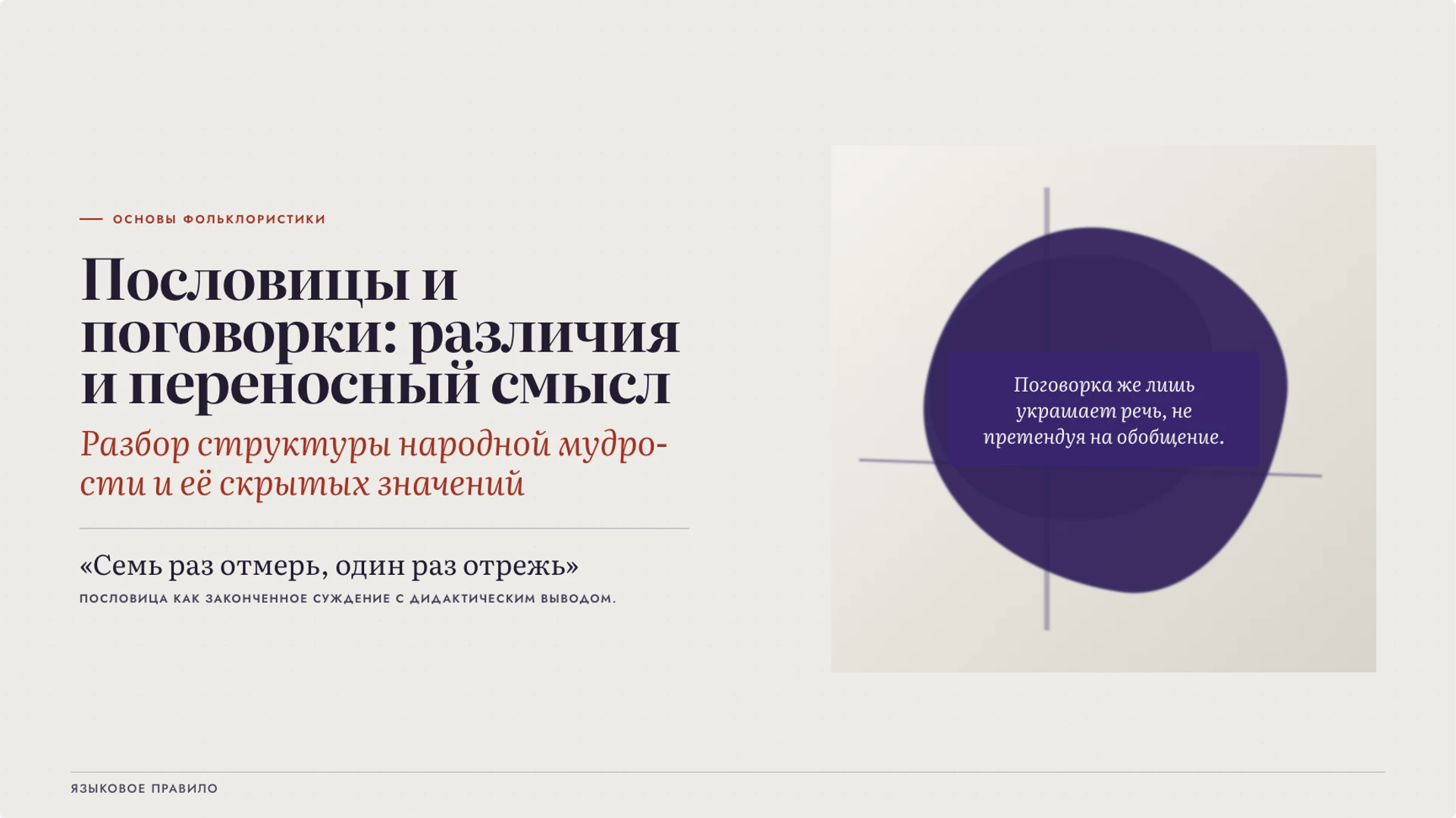 Обложка: Пословицы и поговорки: различия и переносный смысл