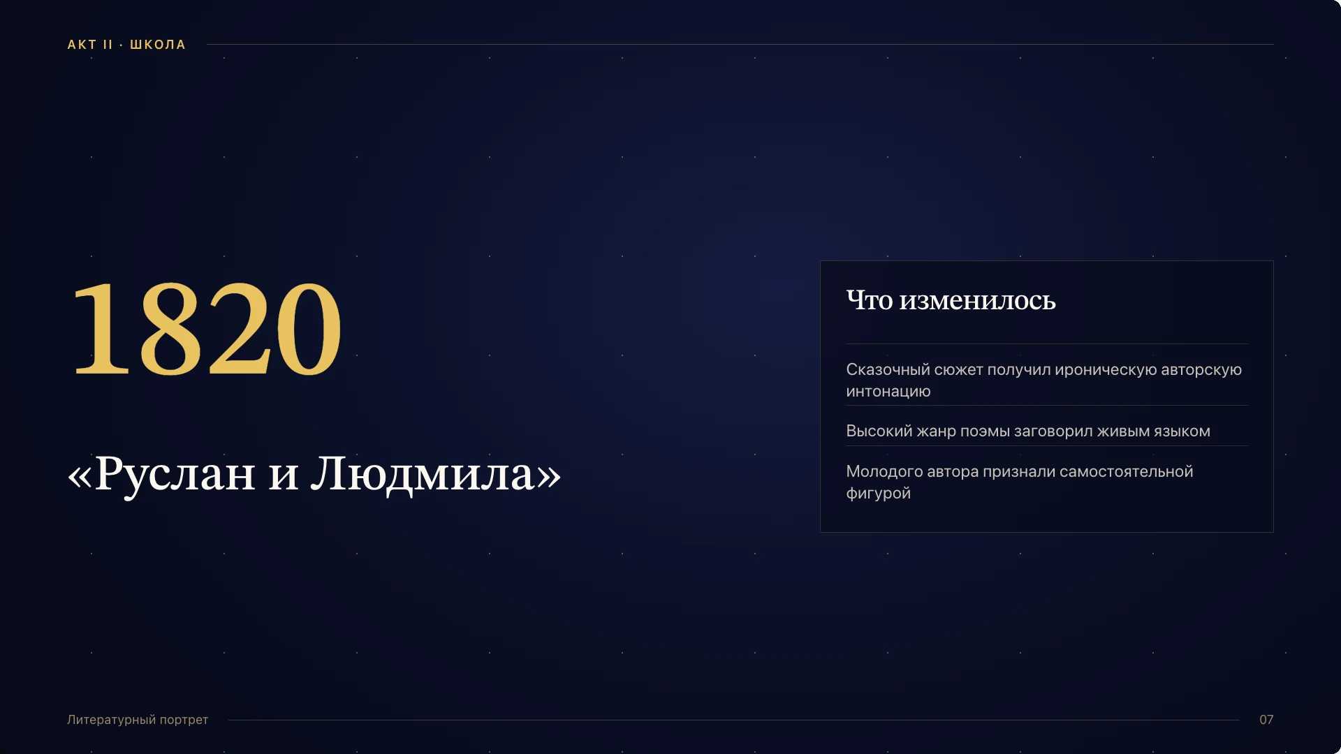 Слайд 7 «Что изменилось» из презентации «Александр Пушкин: жизнь и творчество».