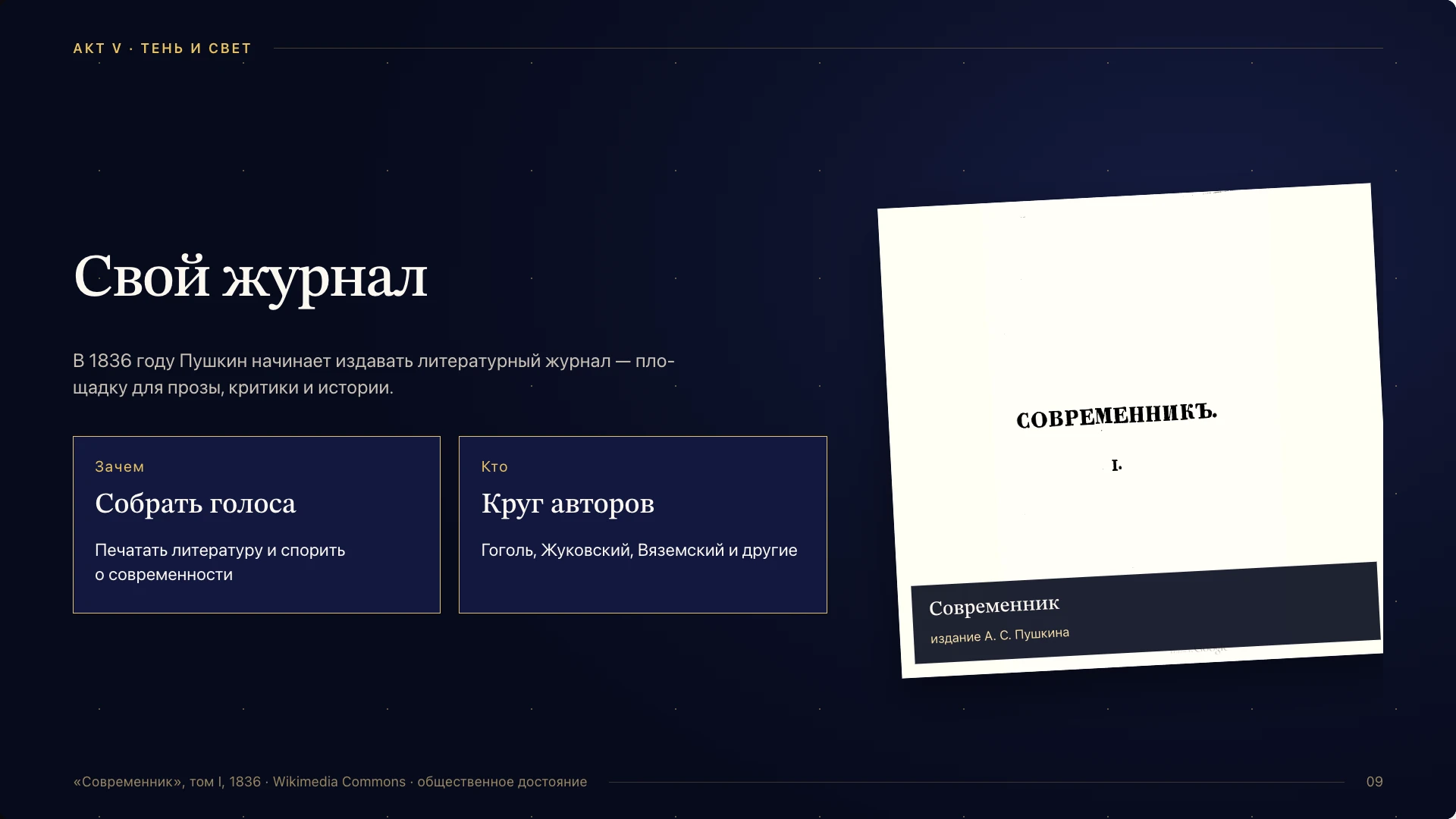 Слайд 9 «Свой журнал» из презентации «Александр Пушкин: жизнь и творчество».