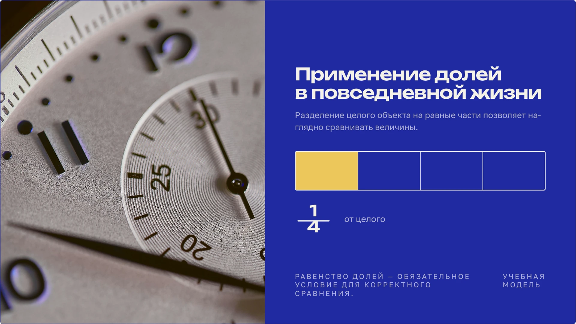 Слайд 4 «Применение долей в повседневной жизни» из презентации «Дроби».
