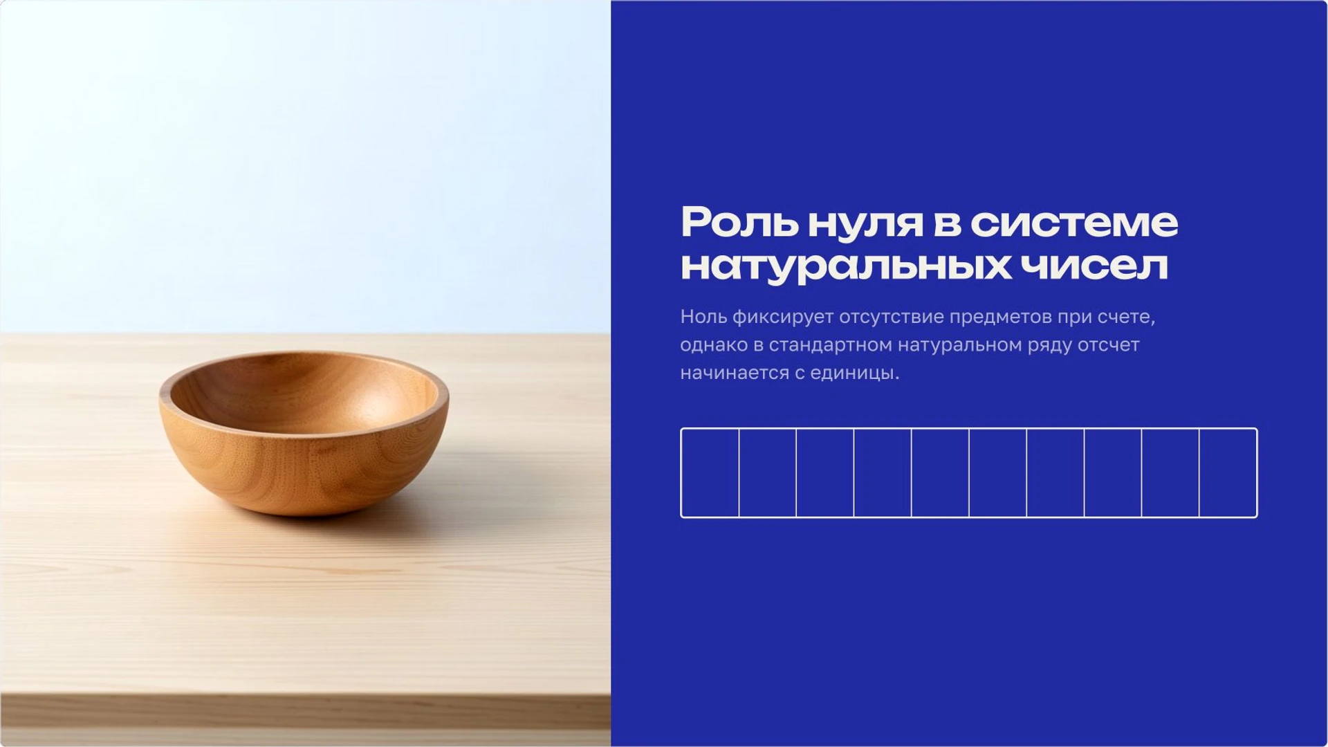 Слайд 4 «Роль нуля в системе натуральных чисел» из презентации «Натуральные числа».