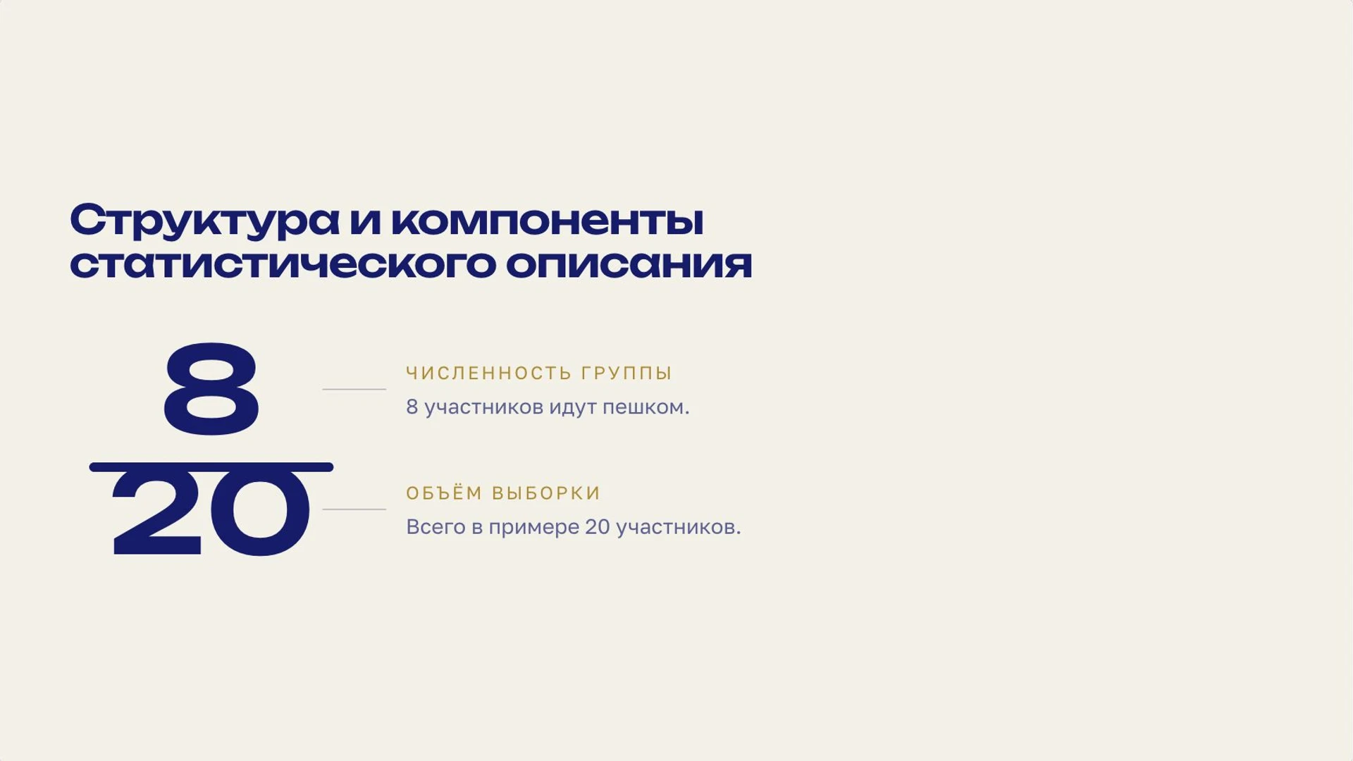 Слайд 3 «Структура и компоненты статистического описания» из презентации «Представление данных в статистике».