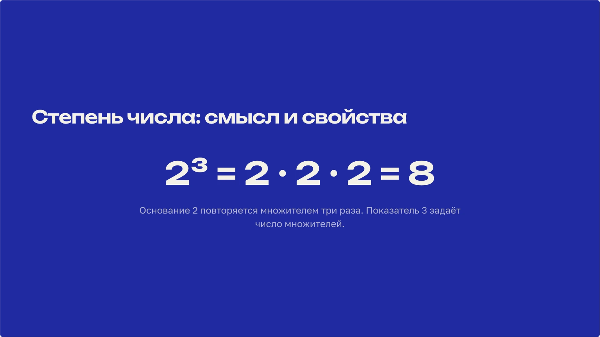 Обложка: Степень числа: смысл записи и свойства