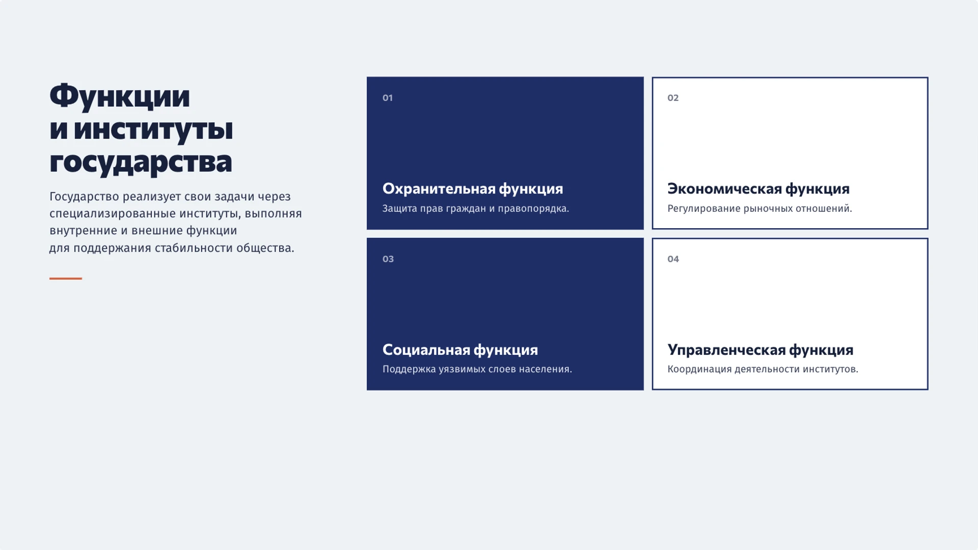 Слайд 5 «Функции и институты государства» из презентации «Государство: признаки, функции и общество».