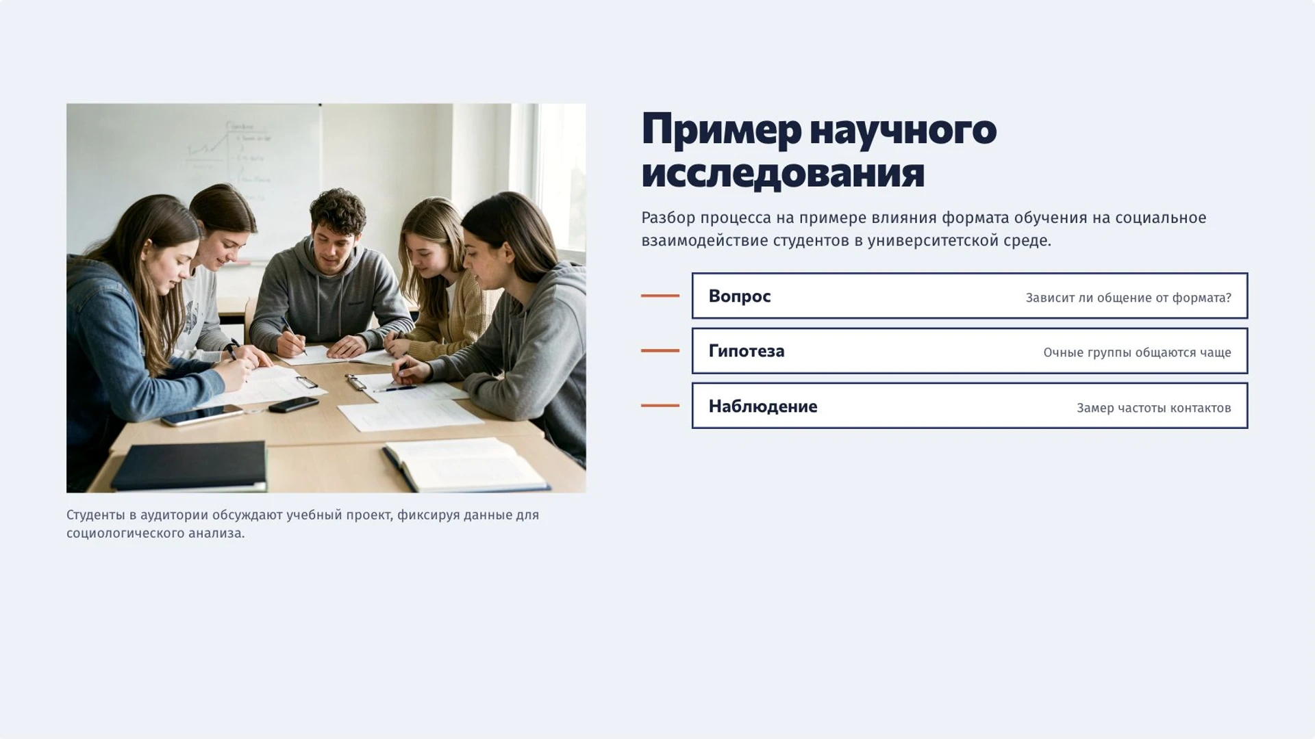 Слайд 3 «Пример научного исследования» из презентации «Наука и научное познание».