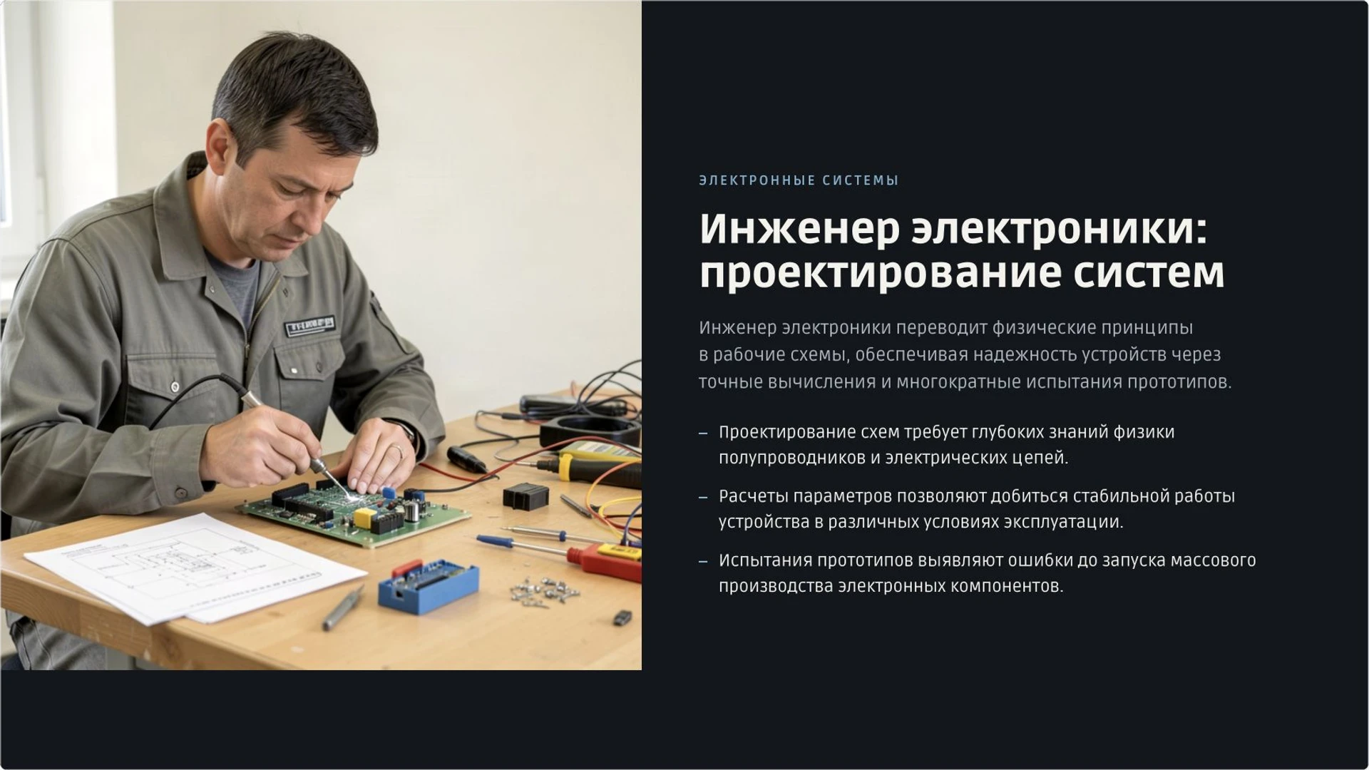 Слайд 5 «Инженер электроники: проектирование систем» из презентации «Инженерные профессии: задачи, навыки и выбор направления».