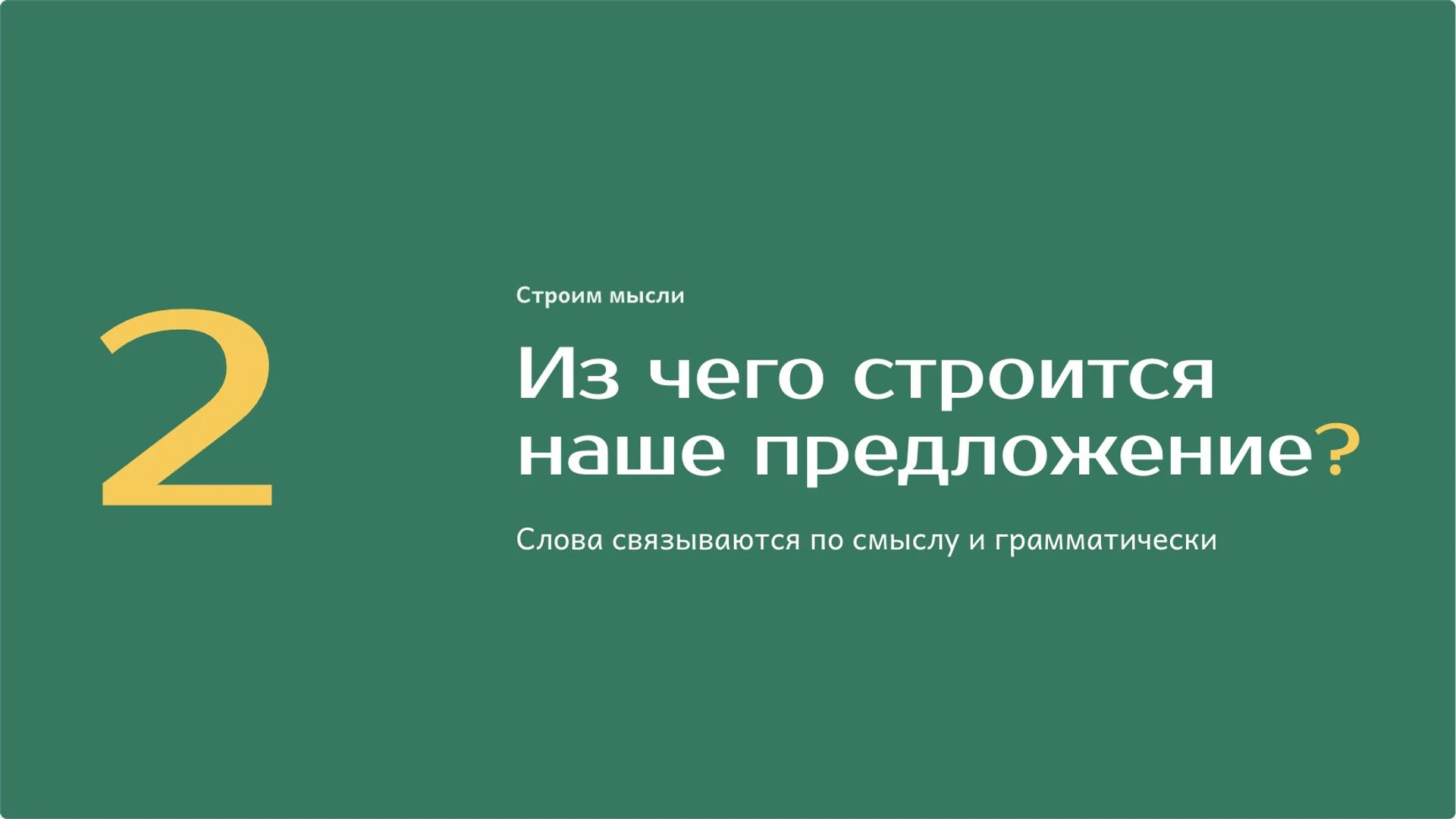 Слайд 4 «Из чего строится наше предложение?» из презентации «Слово и предложение: как выразить законченную мысль».