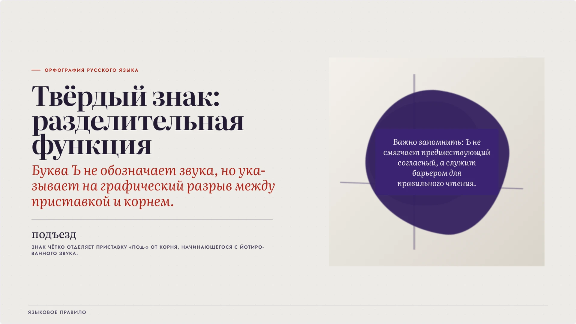 Обложка: Твёрдый знак: разделительная функция