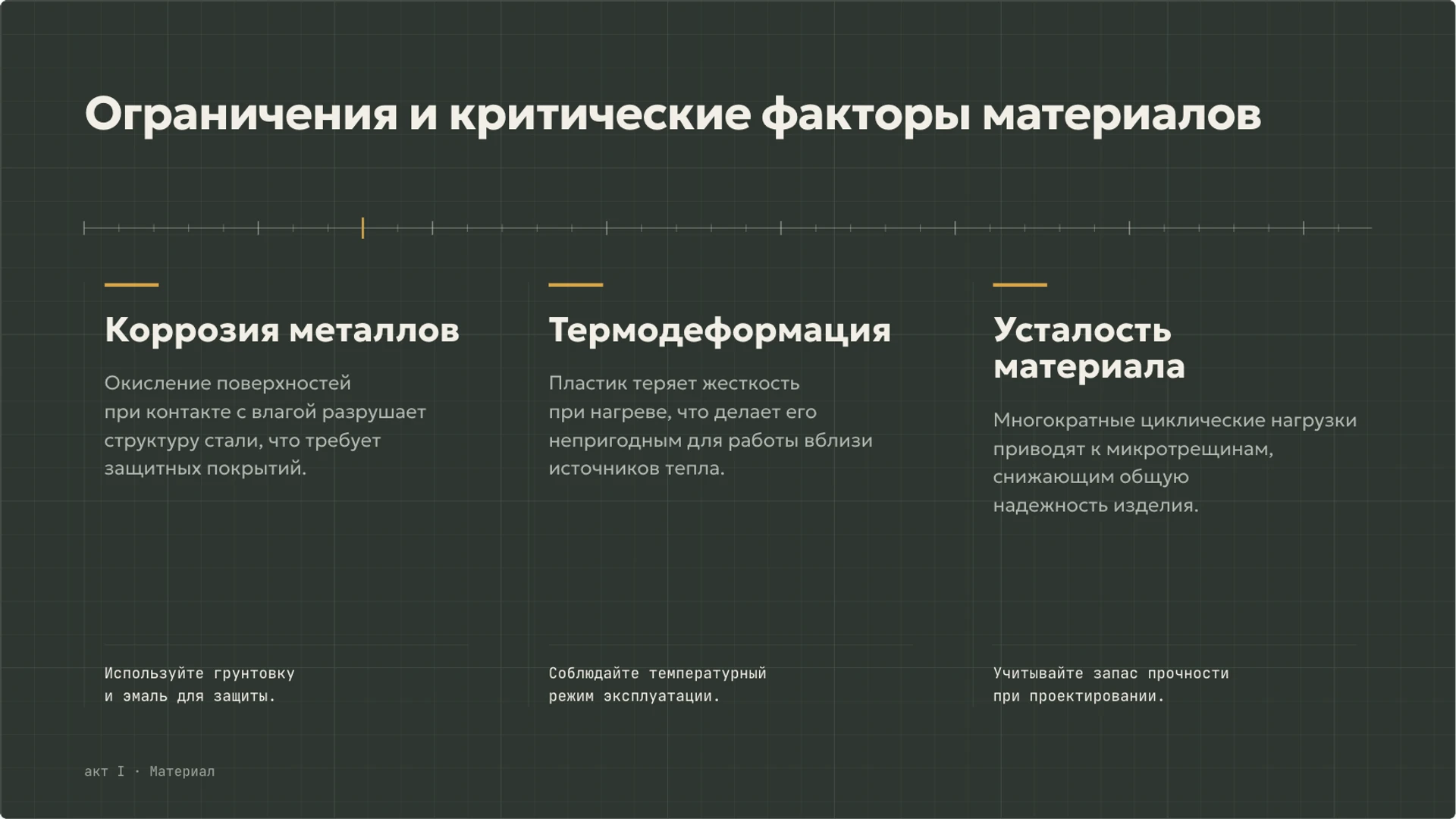 Слайд 3 «Ограничения и критические факторы материалов» из презентации «Технологии вокруг нас: от задачи к техническому решению».